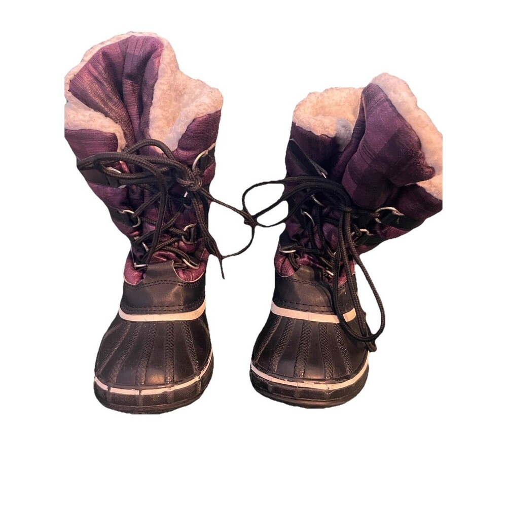 No Brand Waterproof Snow boots size 1 Youth Or   Children’s Purple Excellent